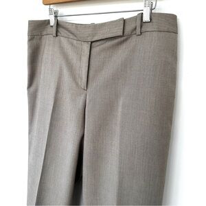 Ann Taylor Tan Herringbone Pants, straight leg, high waisted, lined